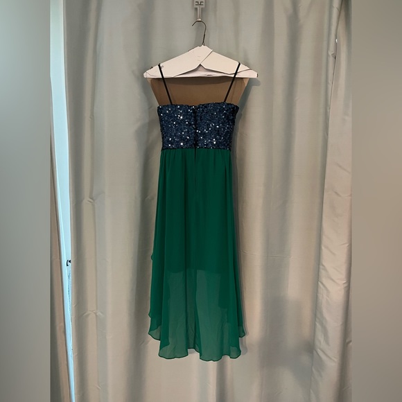 Blue and Green Homecoming Dress - Picture 2 of 3